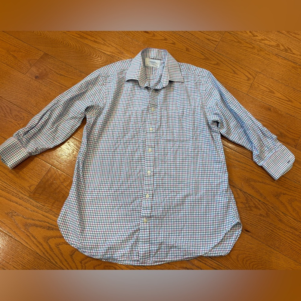 Charles Tyrwhitt Men’s Dress Shirt Size 16.5 / 33 Multicolor Check Business